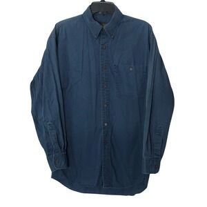 Chaps Ralph Lauren Men's Button Down Long Sleeve Shirt Blue size large
